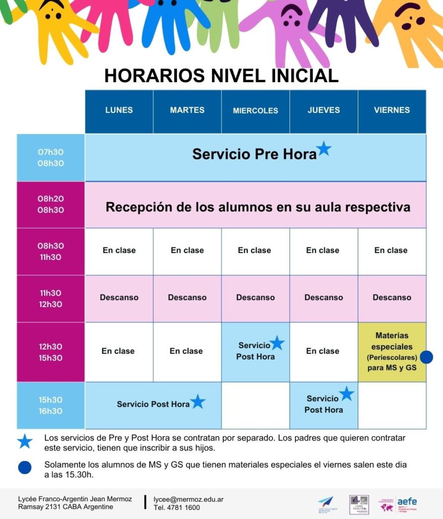 HORARIOS INICIAL