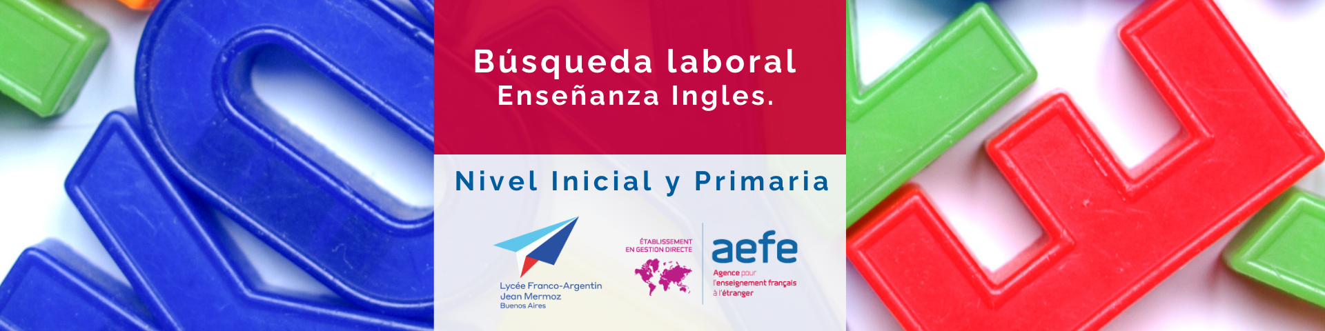 Banner Busqueda de profesores en Ingles