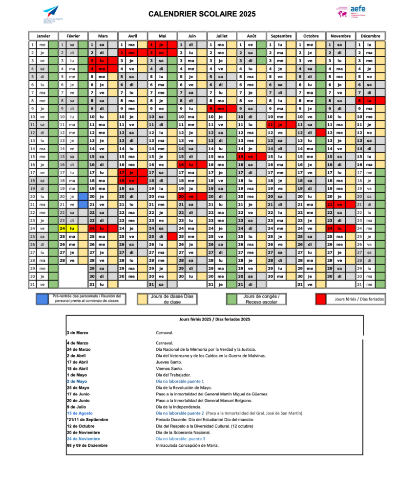 Calendario 2025