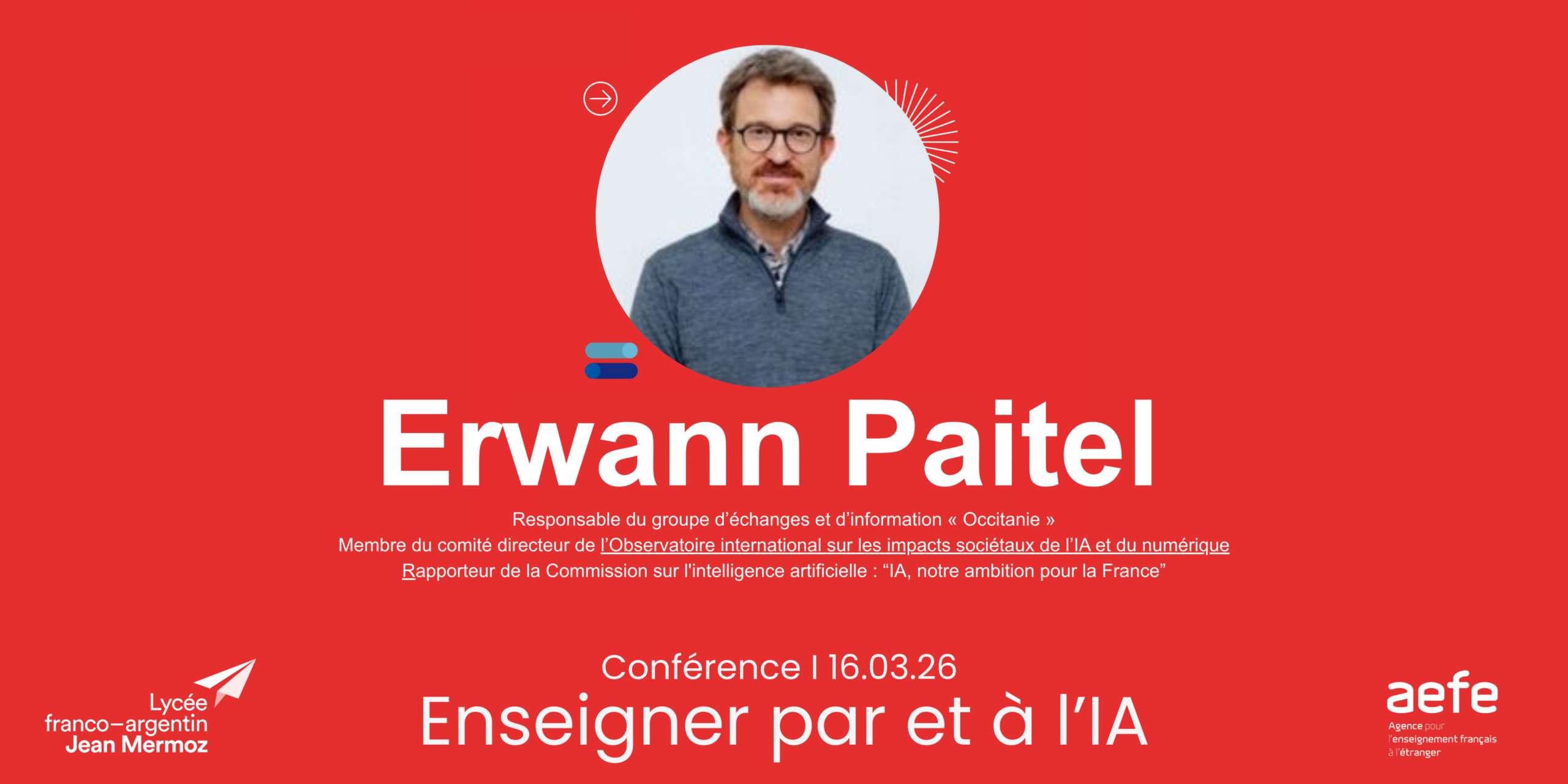 Erwann Paitel conférence sur éducation et IA