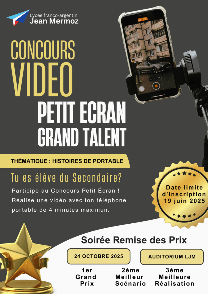 Affiche concours video lycée franco argentin jean mermoz